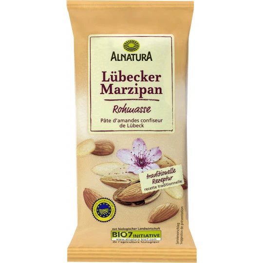 Bio Lübecker Marzipan Rohmasse 200G 1 Bio Lübecker Marzipan Rohmasse 200G