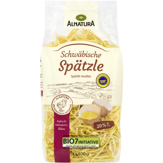 Bio Schwäbische Spätzle G.g.A. 400G 1 Bio Schwäbische Spätzle G.g.A. 400G