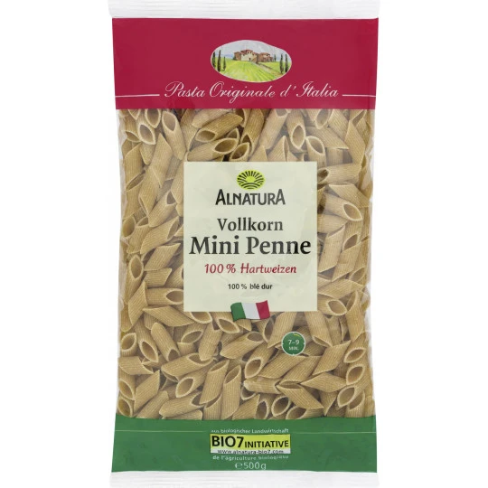 Bio Vollkorn Mini Penne 500G 1 Bio Vollkorn Mini Penne 500G