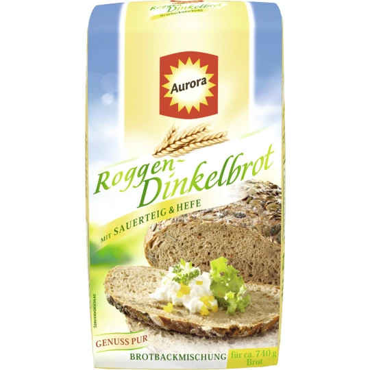 Aurora Brotbackmischung Roggen-Dinkelbrot 500G 1 Aurora Brotbackmischung Roggen-Dinkelbrot 500G