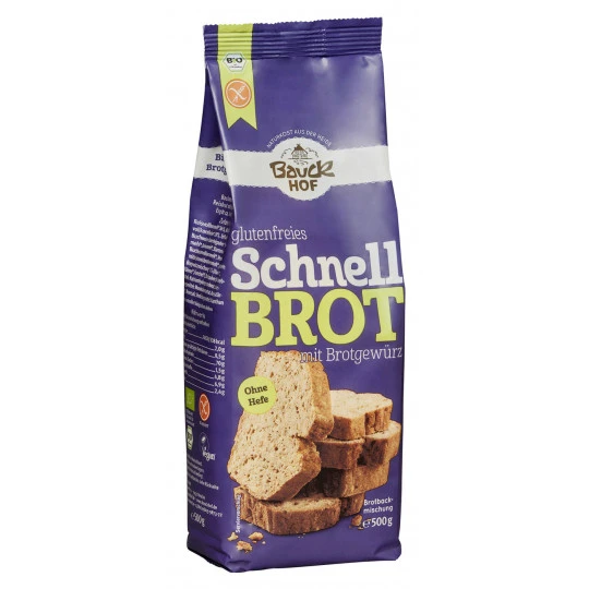 Bio Glutenfreies Schnellbrot Mit Brotgewürz Backmischung 500G 1 Bio Glutenfreies Schnellbrot Mit Brotgewürz Backmischung 500G