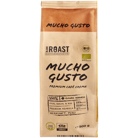 Blank Roast Mucho Gusto Crema Bohnen 500G 1 Blank Roast Mucho Gusto Crema Bohnen 500G