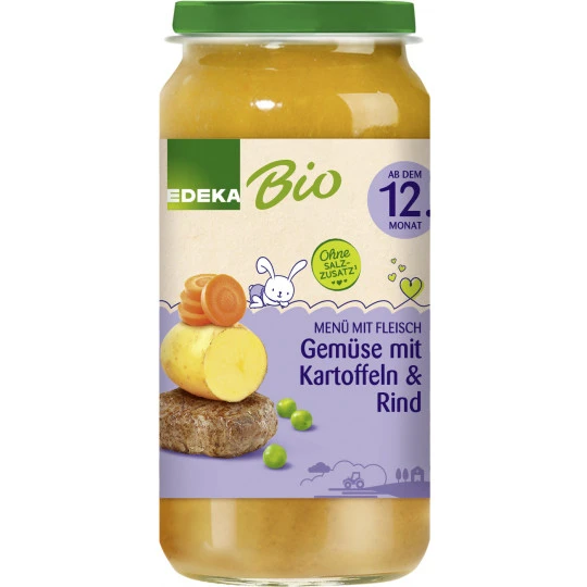Bio Gemüse Mit Kartoffeln & Rind Ab Dem 12.Monat 250G 1 Bio Gemüse Mit Kartoffeln & Rind Ab Dem 12.Monat 250G