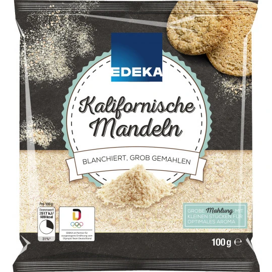 Kalifornische Mandeln Blanchiert, Grob Gemahlen 100G 1 Kalifornische Mandeln Blanchiert, Grob Gemahlen 100G