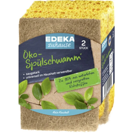 Zuhause ökologischer Spülschwamm 2ST -Bio Markt Verkauf edeka zuhause amp214kologischer spamp252lschwamm 2st