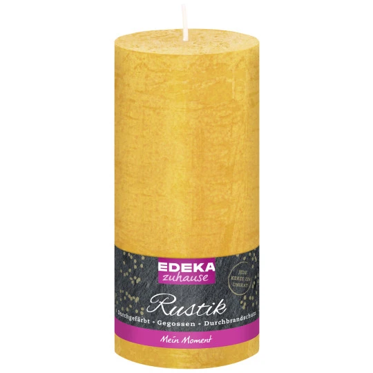 Zuhause Rustik Stumpenkerze Gelb 16cm X 7cm 1 Zuhause Rustik Stumpenkerze Gelb 16cm X 7cm