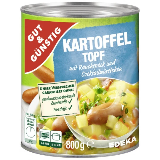 & Günstig Kartoffeltopf Mit Würstchen 800G 1 & Günstig Kartoffeltopf Mit Würstchen 800G