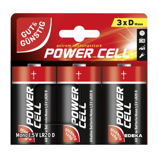 & Günstig Power Cell Alkaline Mono D 1,5V LR20 Batterien 3ST 1 & Günstig Power Cell Alkaline Mono D 1,5V LR20 Batterien 3ST