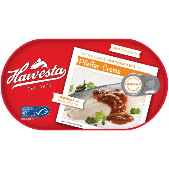 Heringsfilet In Pfeffer-Creme 200G 1 Heringsfilet In Pfeffer-Creme 200G