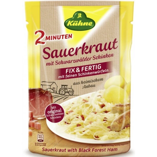 2 Minuten Sauerkraut Mit Feinen Schinkenwürfen 400G 1 2 Minuten Sauerkraut Mit Feinen Schinkenwürfen 400G