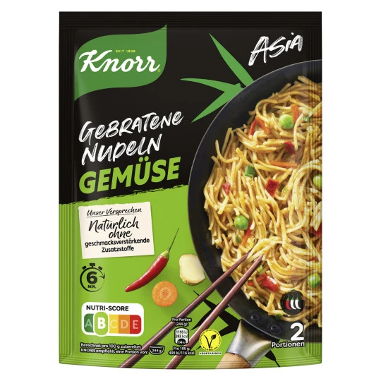 Knorr Asia Gebratene Nudeln Gemüse 125G 1 Knorr Asia Gebratene Nudeln Gemüse 125G