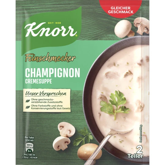Knorr Feinschmecker Champignon Cremesuppe 45G 1 Knorr Feinschmecker Champignon Cremesuppe 45G