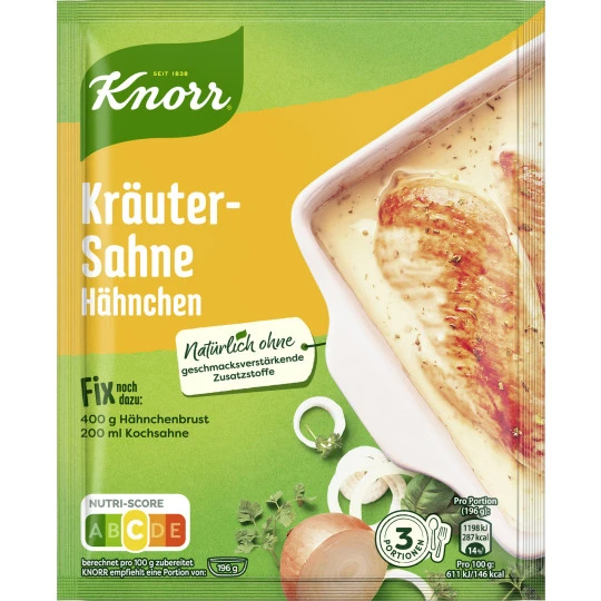 Knorr Fix Für Kräuter-Sahne Hähnchen 28G 1 Knorr Fix Für Kräuter-Sahne Hähnchen 28G
