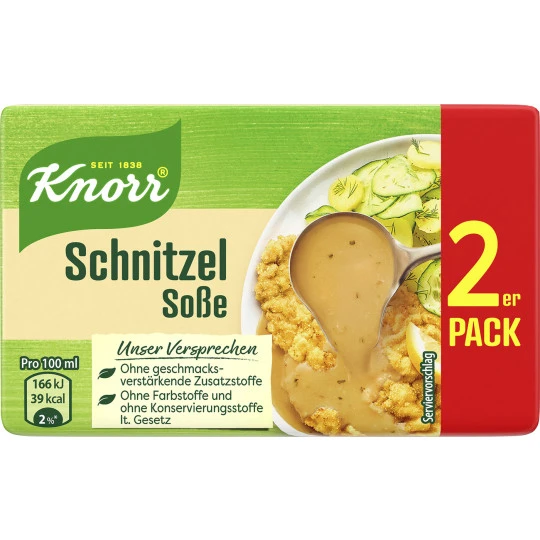 Knorr Schnitzel Soße Ergibt 2x 250ML 50G 1 Knorr Schnitzel Soße Ergibt 2x 250ML 50G