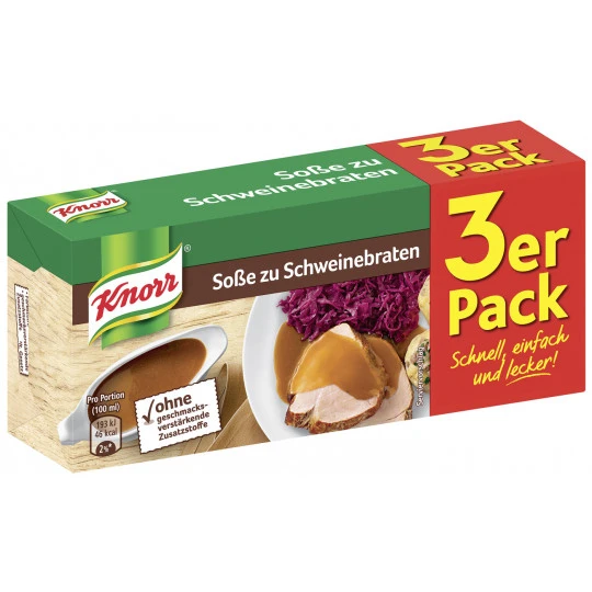 Knorr Soße Zu Schweinebraten 3x 26G 1 Knorr Soße Zu Schweinebraten 3x 26G
