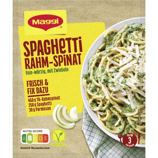 Spaghetti Rahm-Spinat 31G 1 Spaghetti Rahm-Spinat 31G