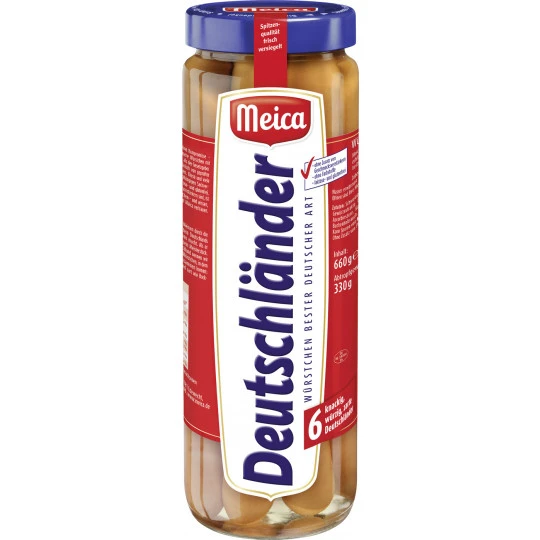 6 Deutschländer Würstchen 660G 1 6 Deutschländer Würstchen 660G