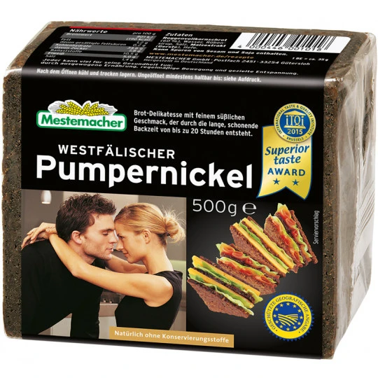 Echt Westfälischer Pumpernickel 500G 1 Echt Westfälischer Pumpernickel 500G