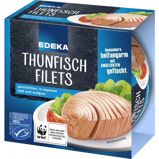 Thunfischfilets In Eigenem Saft Und Aufguss 185G 1 Thunfischfilets In Eigenem Saft Und Aufguss 185G