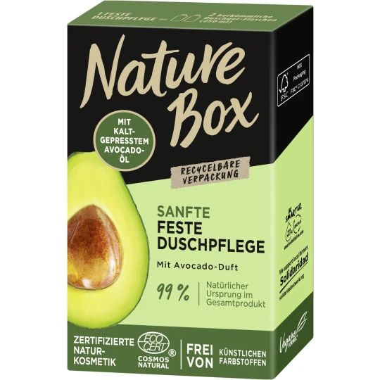 Nature Box Sanfte Feste Duschpflege Mit Avocadoduft 100G 1 Nature Box Sanfte Feste Duschpflege Mit Avocadoduft 100G