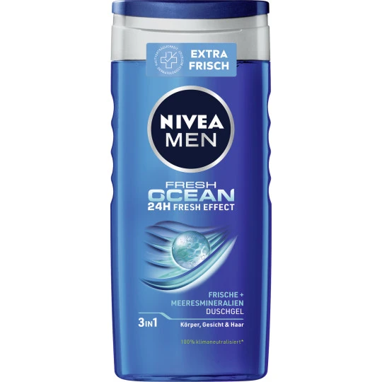 NIVEA Men 3in1 Duschgel Fresh Ocean 24H Fresh Effect 250ML 1 NIVEA Men 3in1 Duschgel Fresh Ocean 24H Fresh Effect 250ML