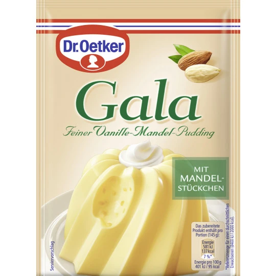 Dr. Oetker Gala Feiner Vanille-Mandel-Pudding 2x 40G 1 Dr. Oetker Gala Feiner Vanille-Mandel-Pudding 2x 40G