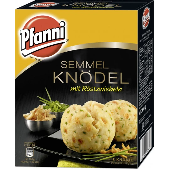 Semmel Knödel Mit Röstzwiebeln Im Kochbeutel - 6 Knödel 200G 1 Semmel Knödel Mit Röstzwiebeln Im Kochbeutel - 6 Knödel 200G