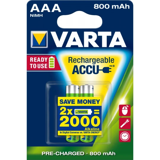 Varta Rechargeable ACCUS AAA 2ST 1 Varta Rechargeable ACCUS AAA 2ST